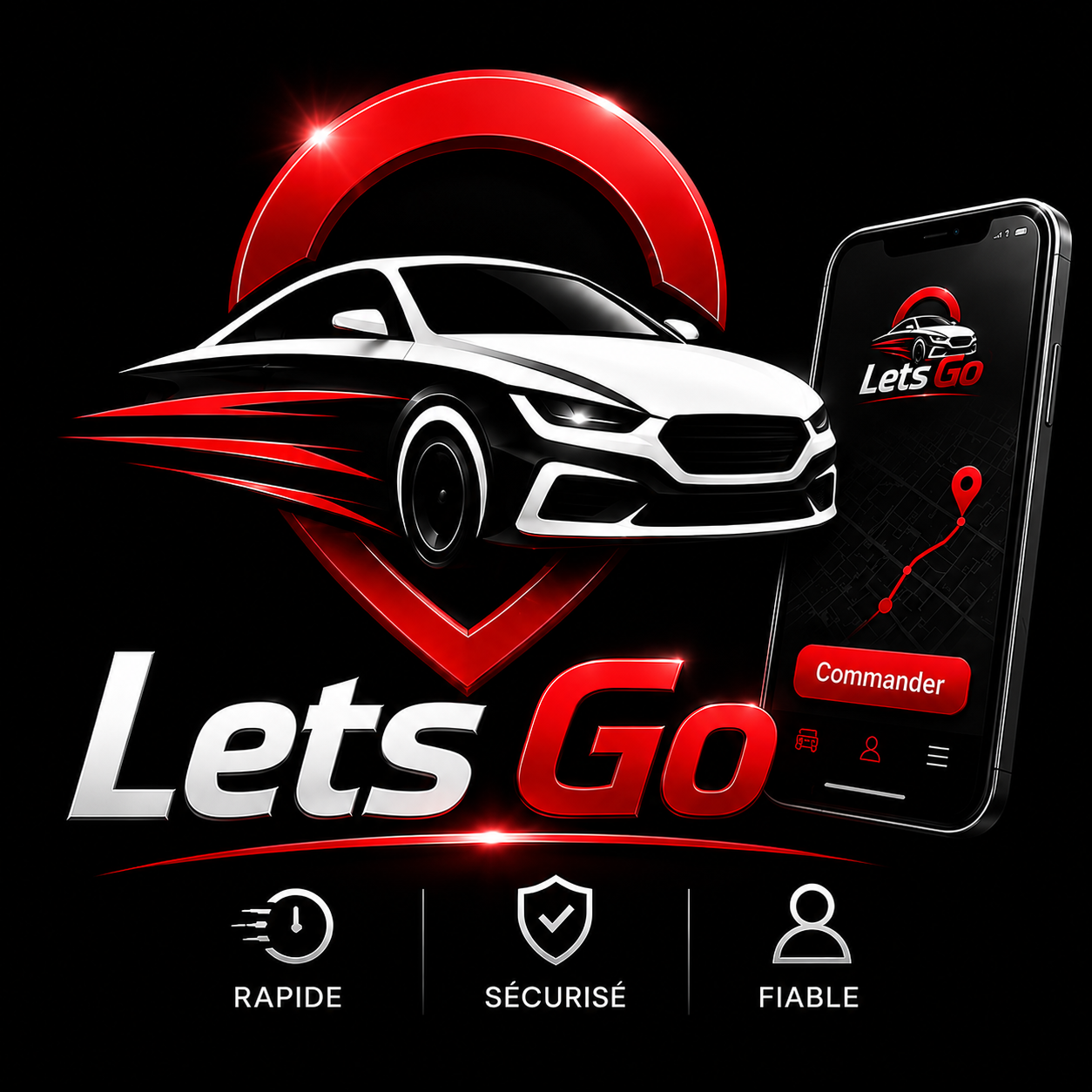 Logo Lets Go chauffeur privé VTC Thionville Grand Est